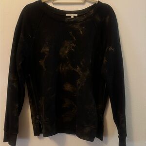 Cotton Citizen Black and Gold Tie-Dye Sweatshirt